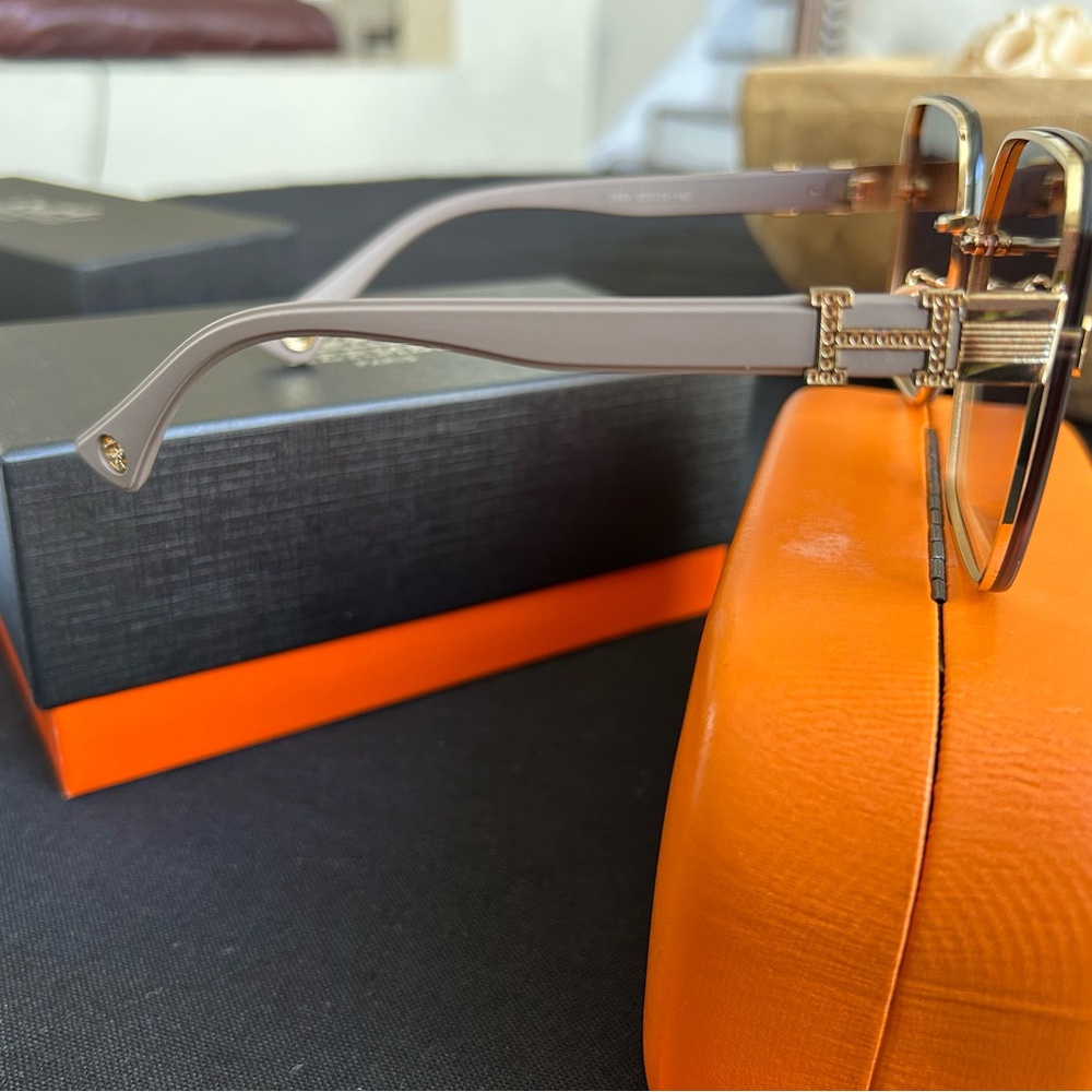 Herms Gradient Brown Square Sunglasses - image 3